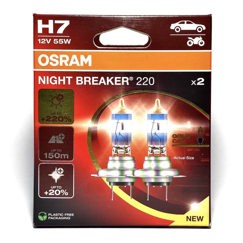OSRAM Night Breaker 220 H7 PX26d 12V 55W 2 ks 64210NB220-2HB