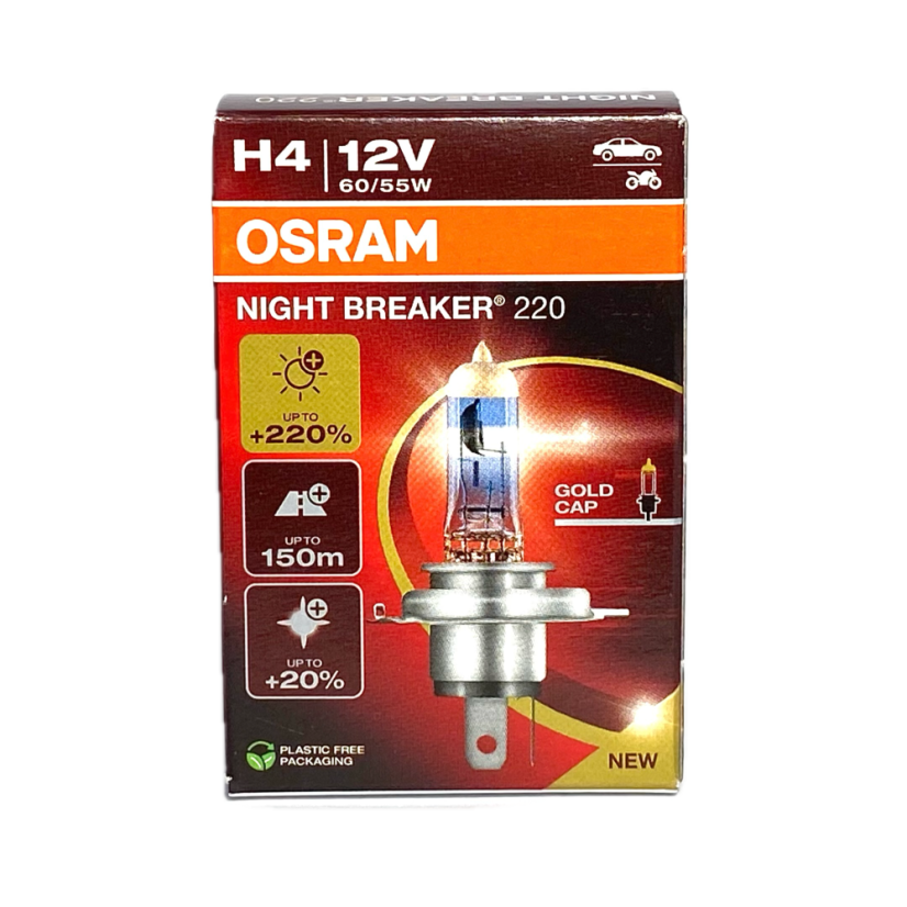 Osram Night Breaker 220 H4 P43t 12V 60/55W  64193NB220