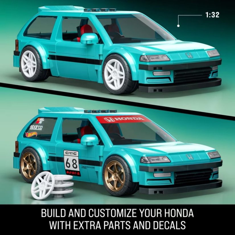 MATTEL Brick Shop Hot Wheels Custom ´90 Honda Civic EF