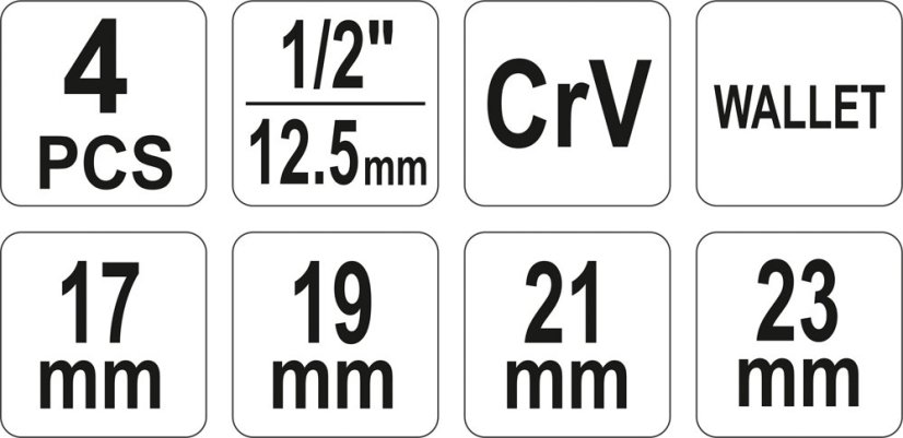 YATO Skládací křížový klíč na kola YT-08035