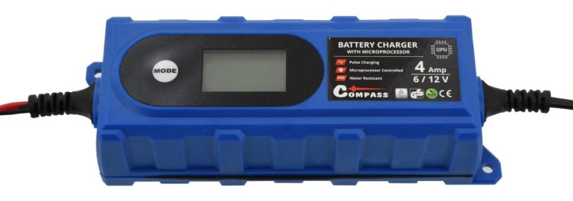 COMPASS 07146 Nabíječka mikroprocesor 4Amp 6/12V PB/GEL LCD display