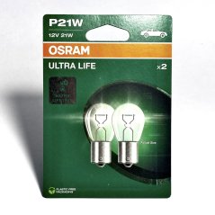 OSRAM Ultra Life P21W 12V 21W BA15s 2ks 7506ULT-2BL