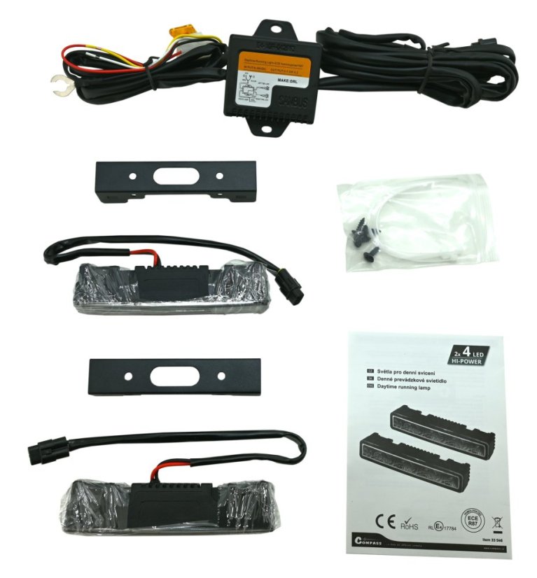 Compass Světla denního svícení 4 HIGH POWER LED 12V